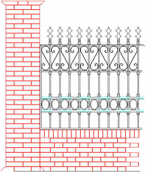 Blocchi cad in formato dwg recinzioni e staccionate for Blocchi autocad arredi gratis